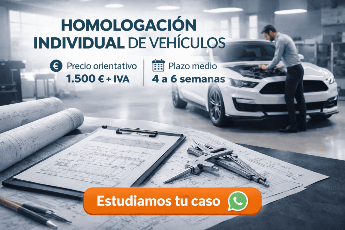 Homologación individual de vehículo importado en proceso de inspección técnica en España