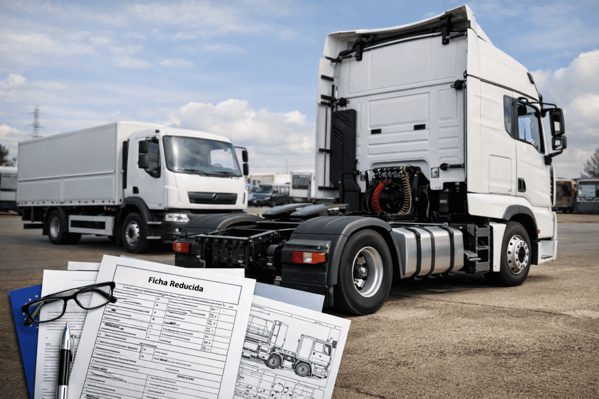 Ficha reducida para camión necesaria para pasar ITV y matricular en España